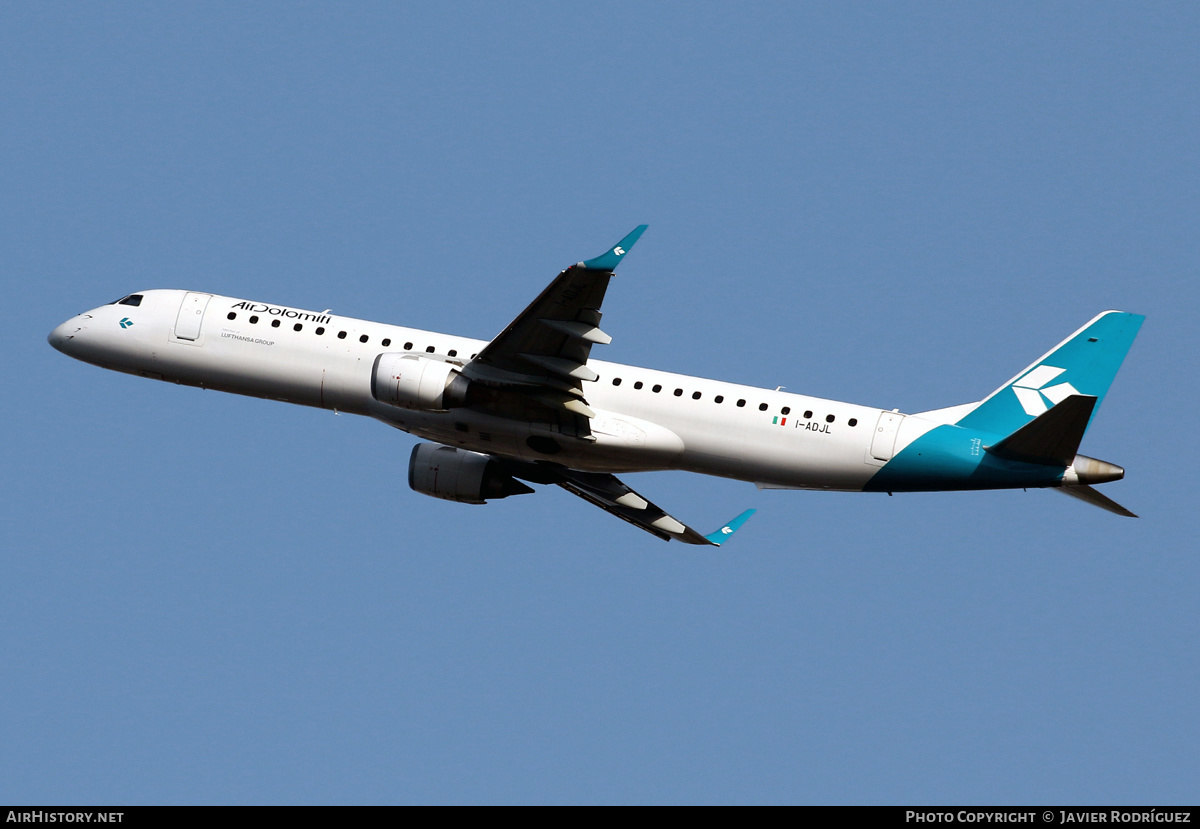 Aircraft Photo of I-ADJL | Embraer 195LR (ERJ-190-200LR) | Air Dolomiti | AirHistory.net #598786