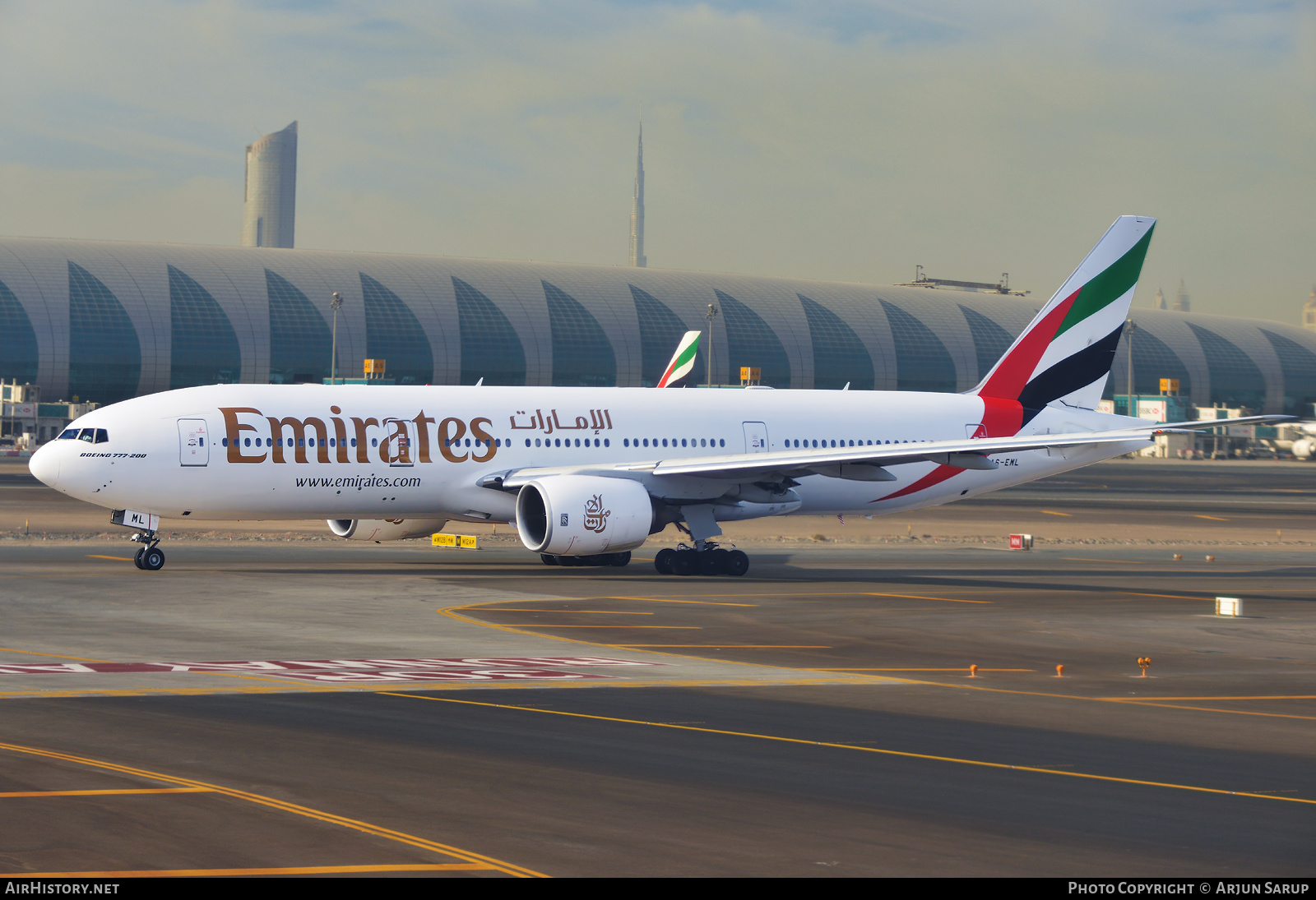 Aircraft Photo of A6-EML | Boeing 777-21H/ER | Emirates | AirHistory.net #598840