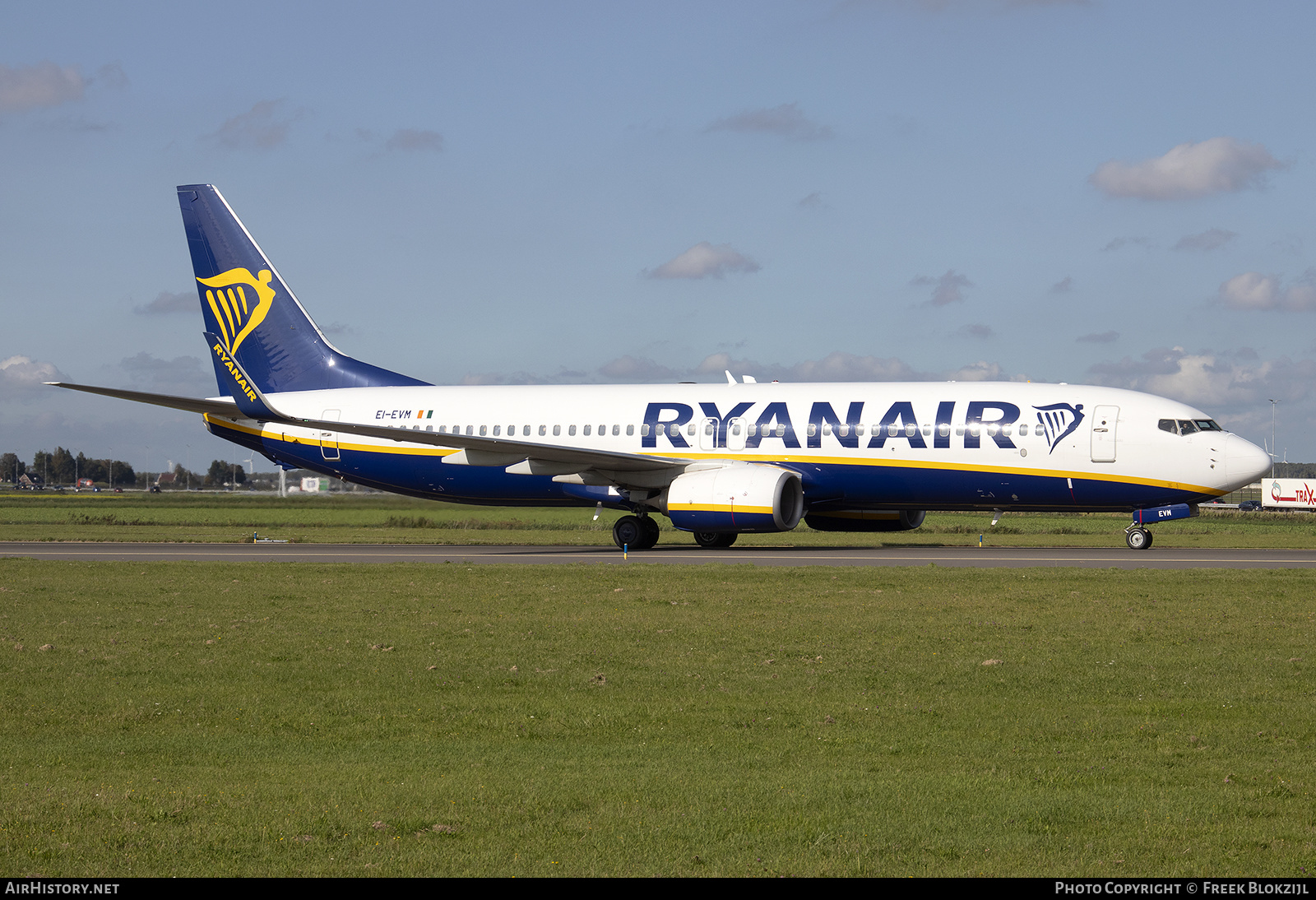 Aircraft Photo of EI-EVM | Boeing 737-8AS | Ryanair | AirHistory.net #598853