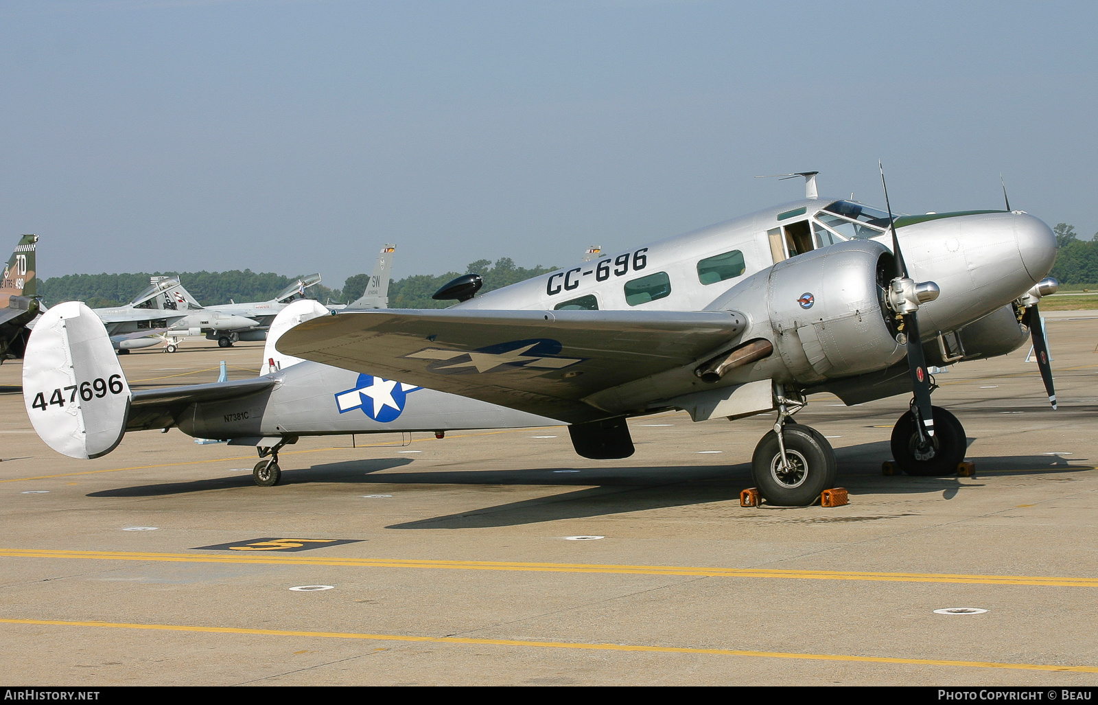 Aircraft Photo of N7381C / 447696 | Beech C18S | USA - Air Force | AirHistory.net #599226