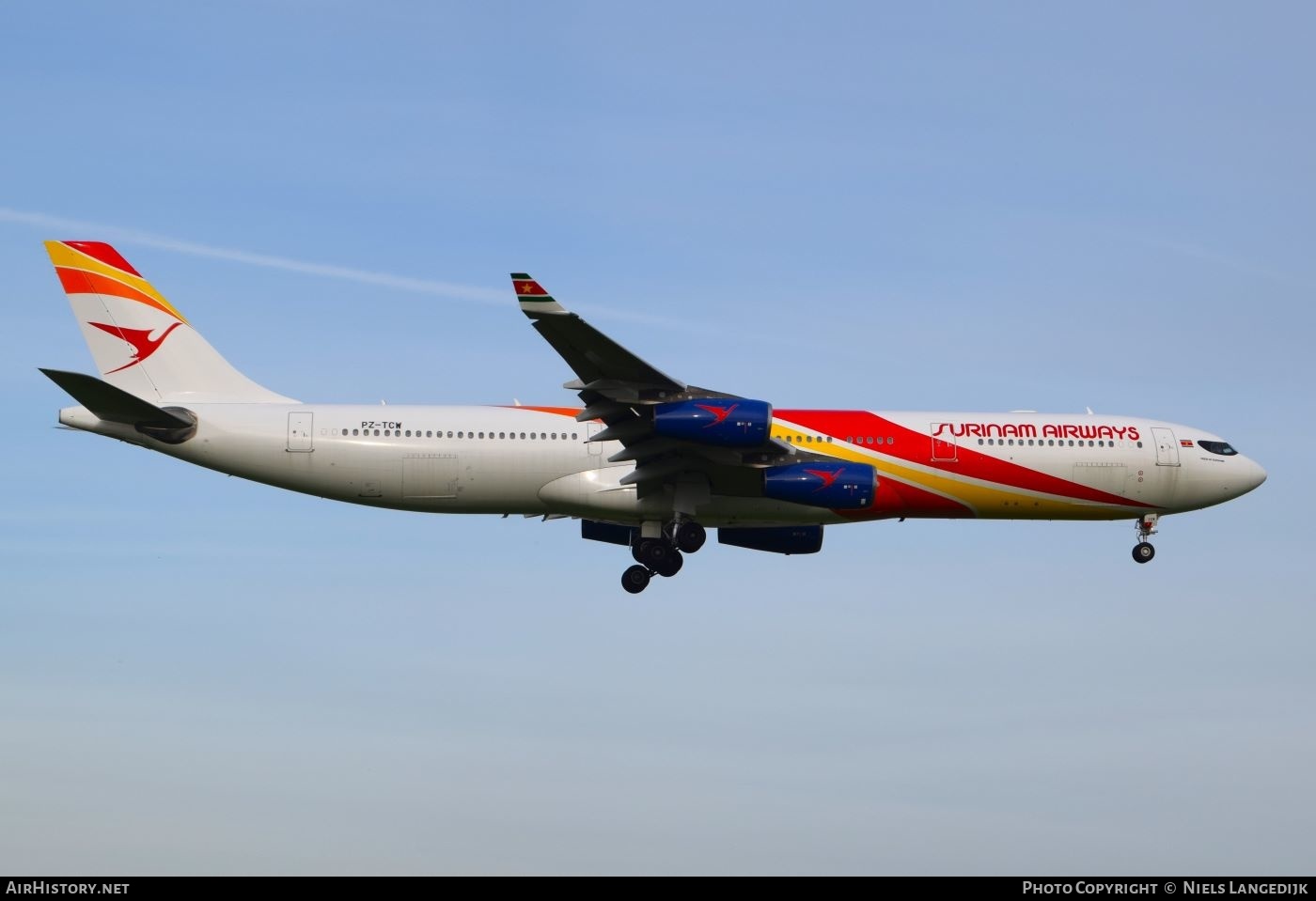 Aircraft Photo of PZ-TCW | Airbus A340-313 | Surinam Airways | AirHistory.net #599277