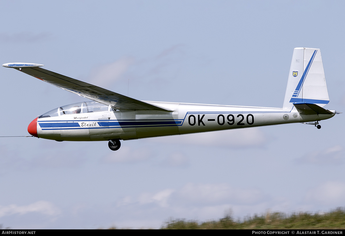 Aircraft Photo of OK-0920 | Let L-13 Blanik | Jindřichův Hradec Aeroklub | AirHistory.net #599444