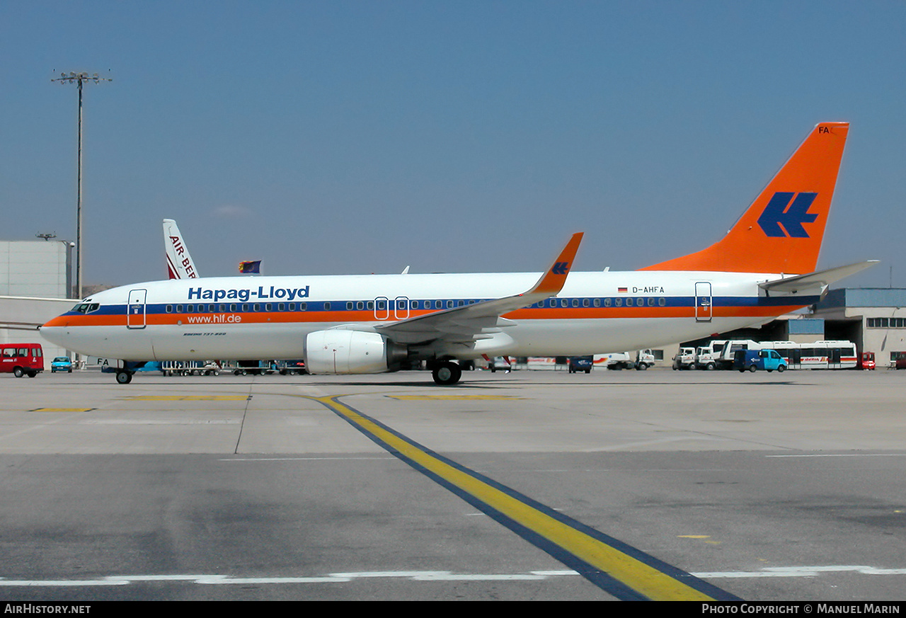 Aircraft Photo of D-AHFA | Boeing 737-8K5 | Hapag-Lloyd | AirHistory.net #599477