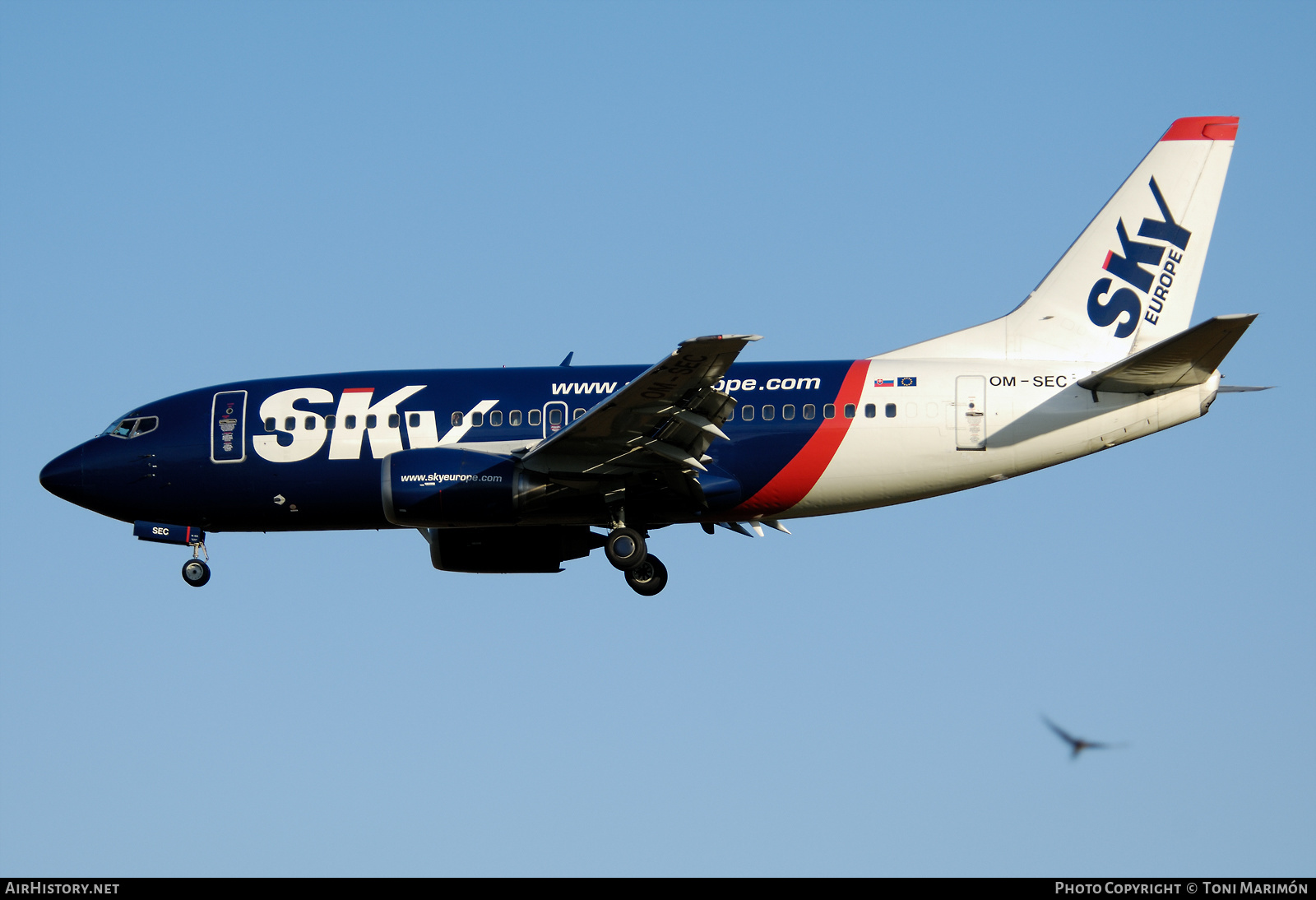 Aircraft Photo of OM-SEC | Boeing 737-5Y0 | SkyEurope Airlines | AirHistory.net #599493
