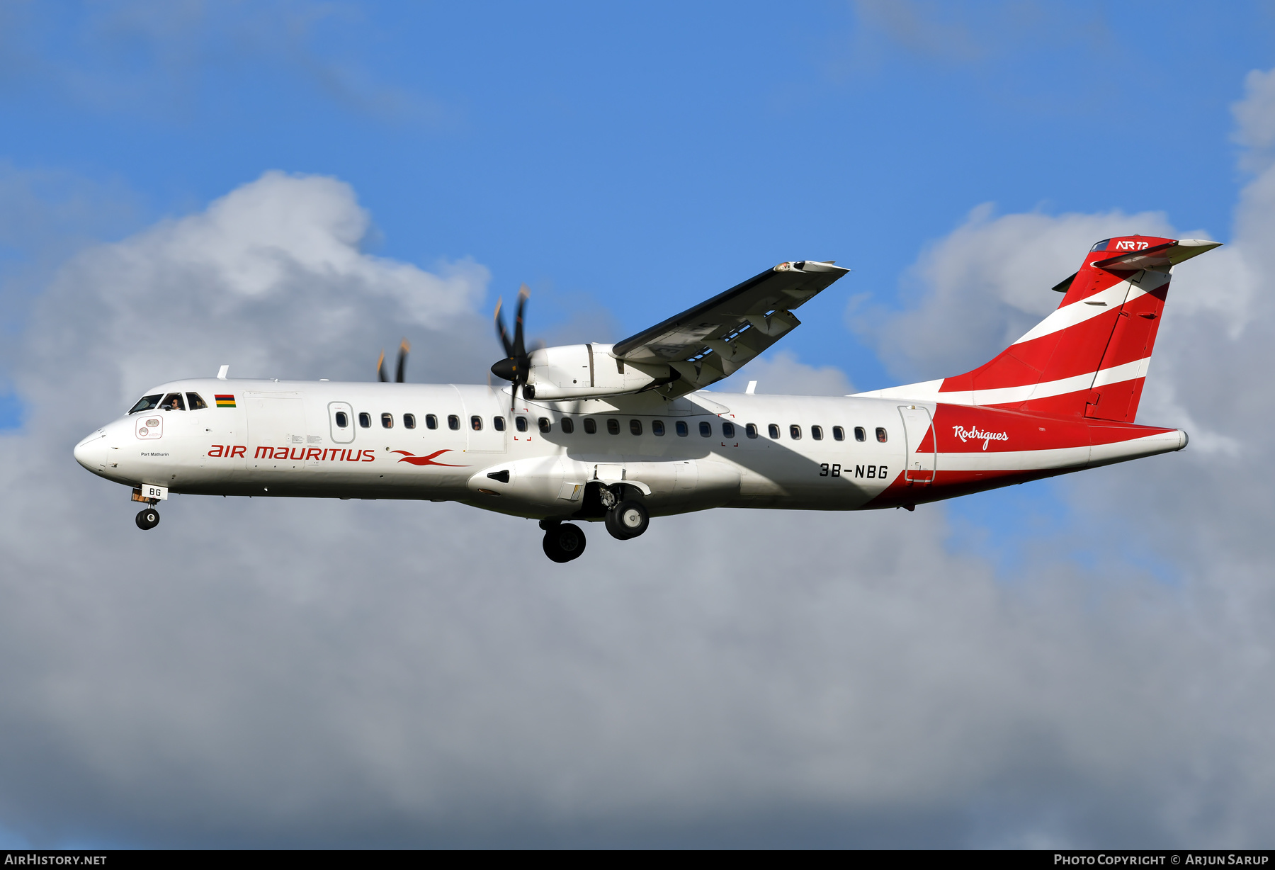 Aircraft Photo of 3B-NBG | ATR ATR-72-500 (ATR-72-212A) | Air Mauritius | AirHistory.net #599520