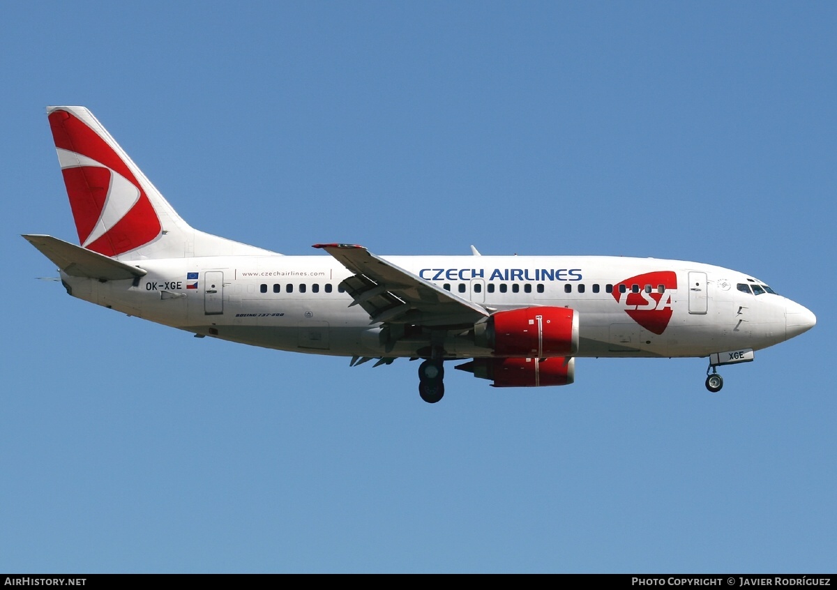 Aircraft Photo of OK-XGE | Boeing 737-55S | ČSA - Czech Airlines | AirHistory.net #599695