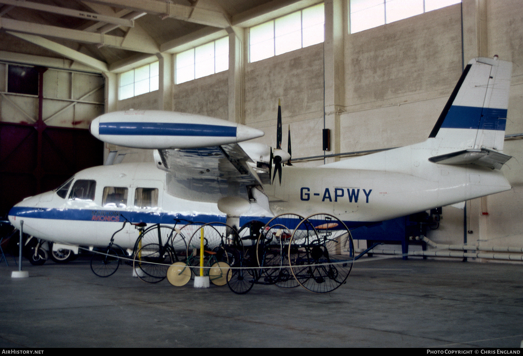 Aircraft Photo of G-APWY | Piaggio P-166 | Marconi | AirHistory.net #599701