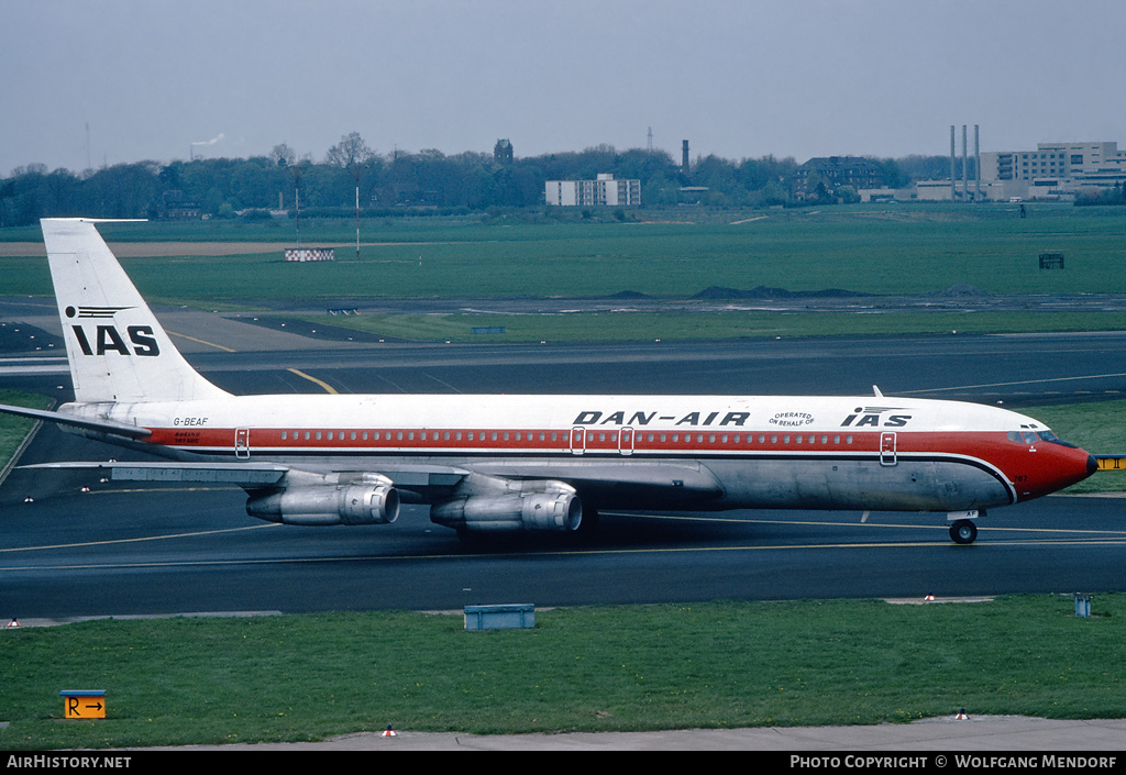 Aircraft Photo of G-BEAF | Boeing 707-321C | Dan-Air London | AirHistory.net #599739