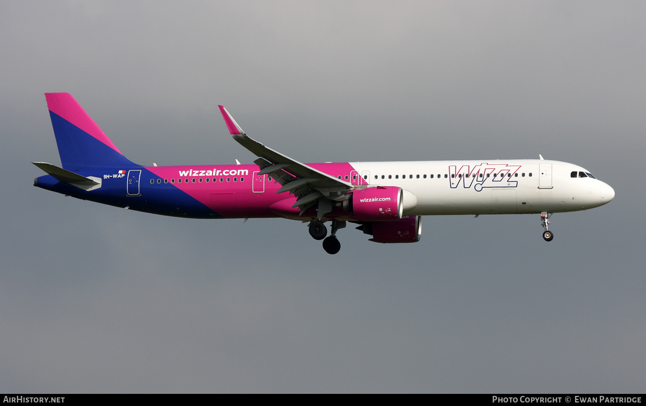 Aircraft Photo of 9H-WAP | Airbus A321-271NX | Wizz Air | AirHistory.net #599750