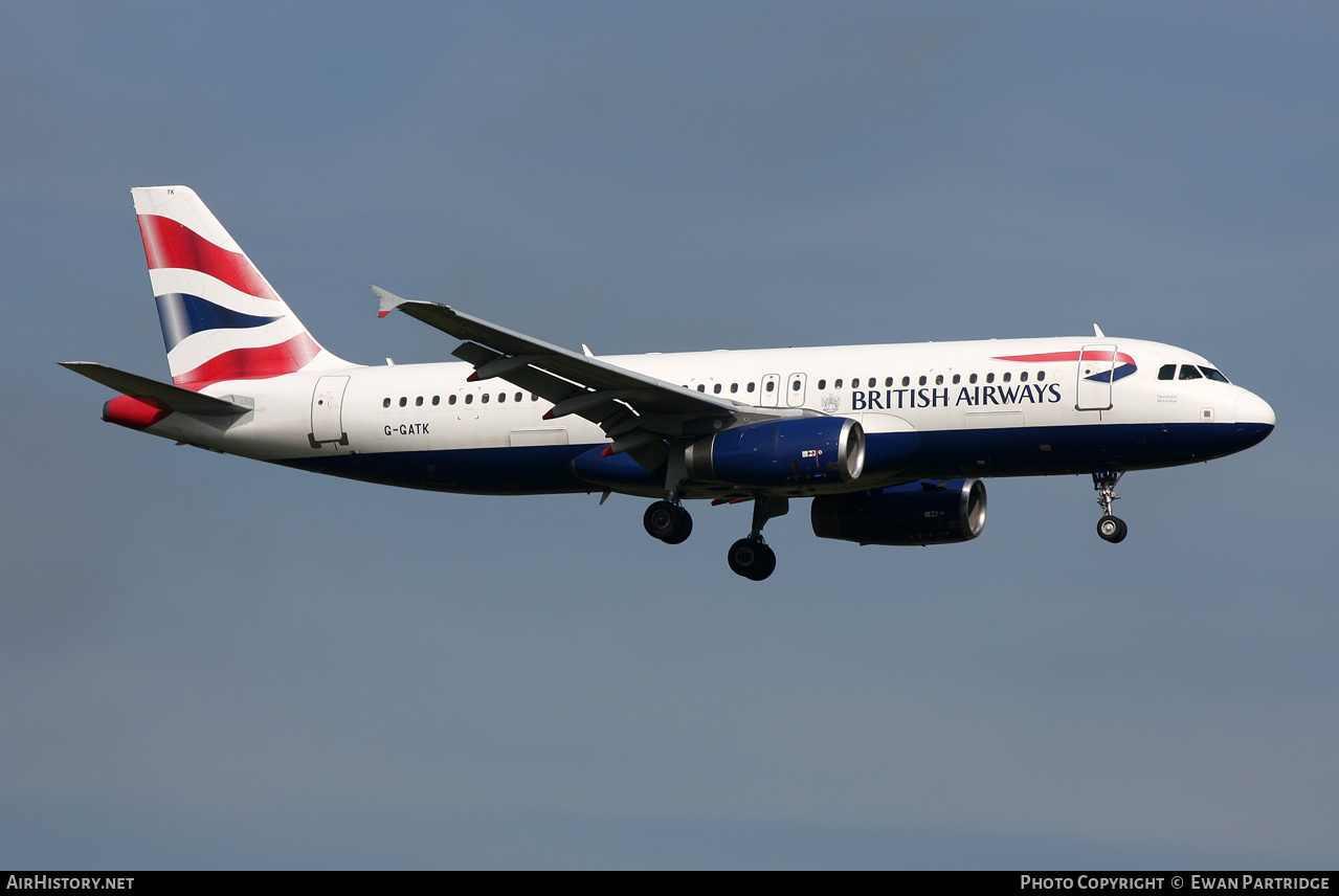 Aircraft Photo of G-GATK | Airbus A320-233 | British Airways | AirHistory.net #599770