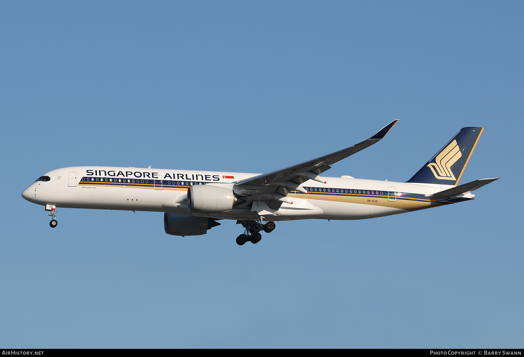 Aircraft Photo of 9V-SJD | Airbus A350-941 | Singapore Airlines | AirHistory.net #599834
