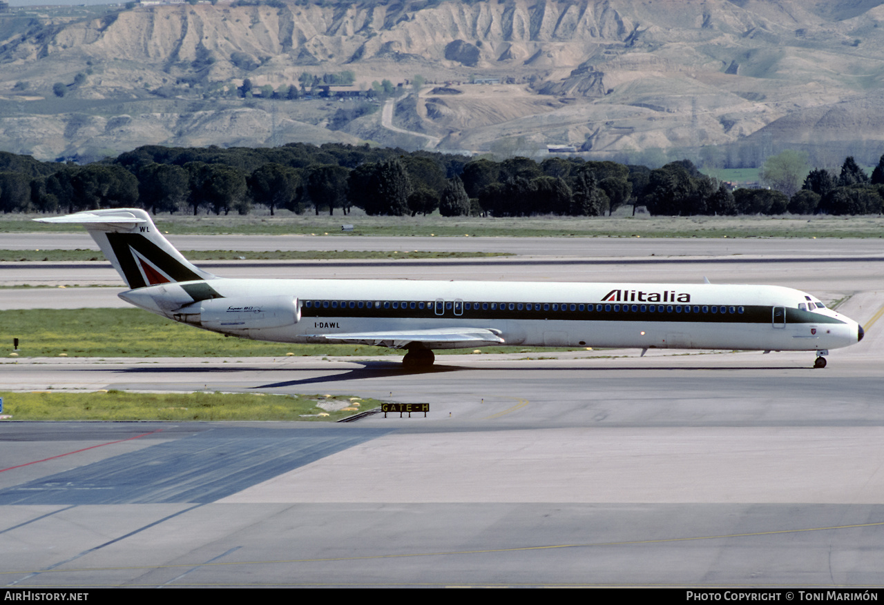 Aircraft Photo of I-DAWL | McDonnell Douglas MD-82 (DC-9-82) | Alitalia | AirHistory.net #599878