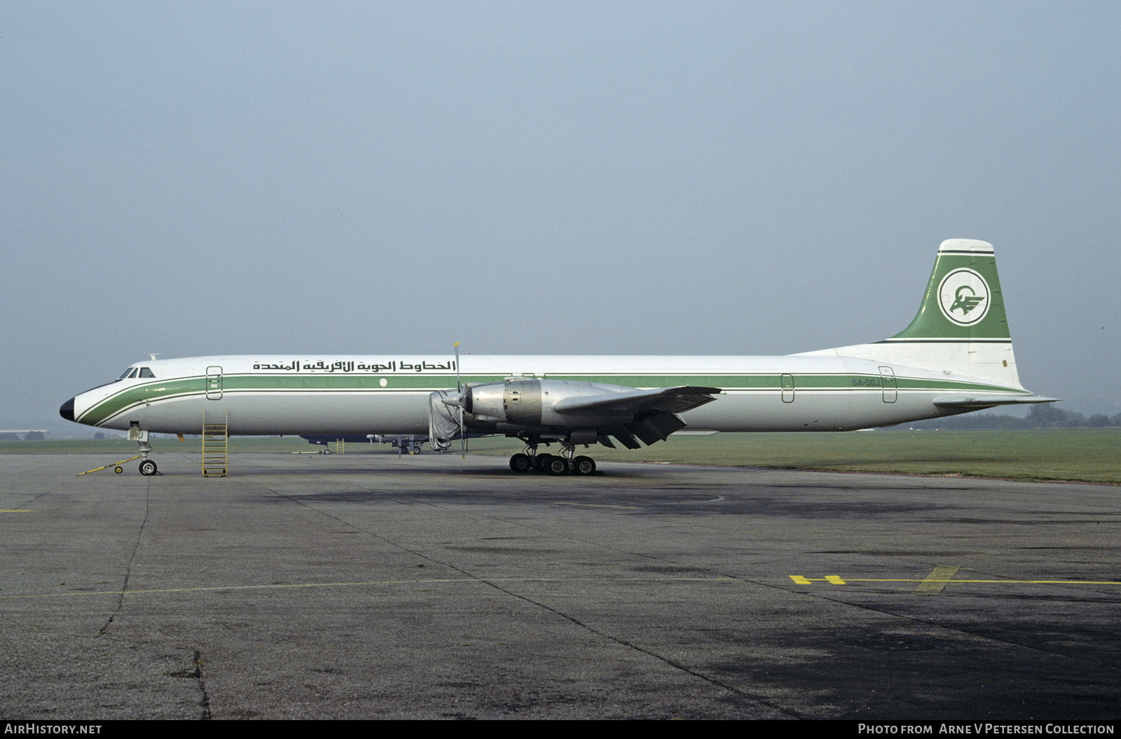Aircraft Photo of 5A-DGJ | Canadair CL-44J | United African Airlines | AirHistory.net #599879