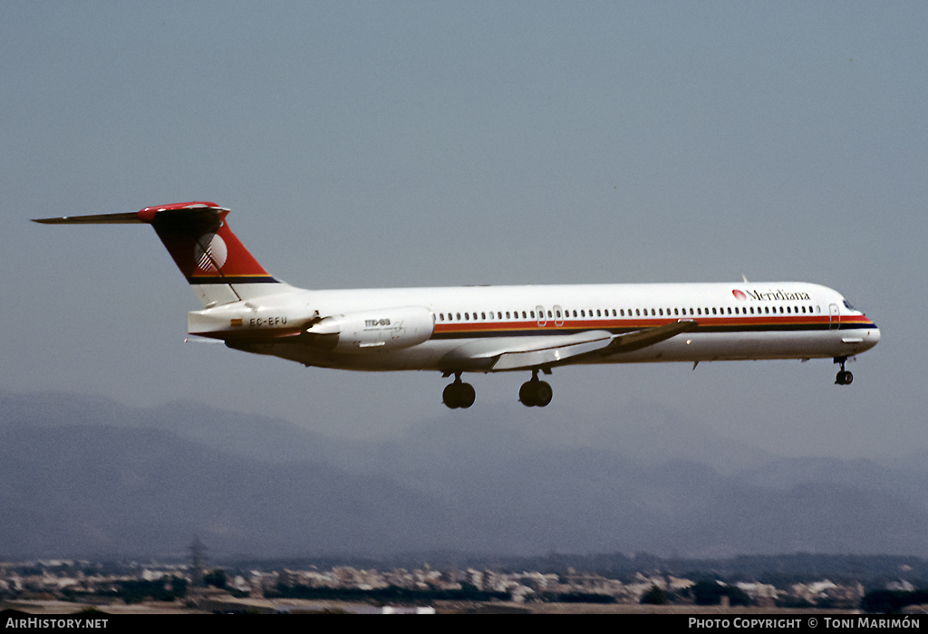 Aircraft Photo of EC-EFU | McDonnell Douglas MD-83 (DC-9-83) | Meridiana | AirHistory.net #599898