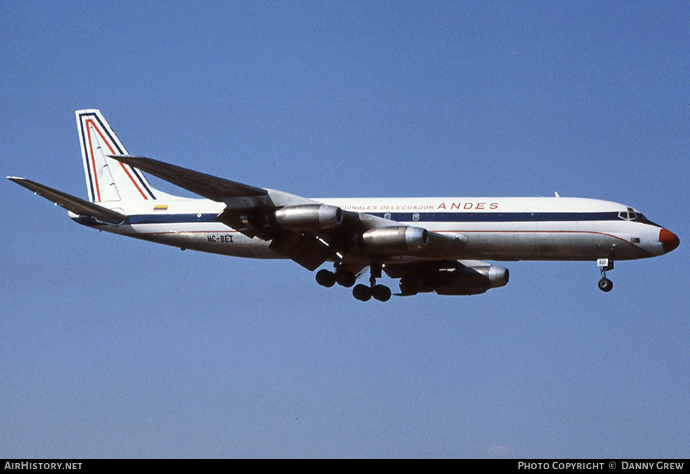 Aircraft Photo of HC-BEI | Douglas DC-8-33(F) | Andes Airlines | AirHistory.net #600064