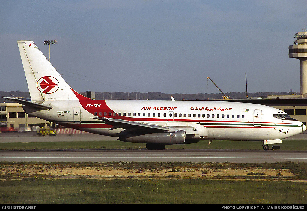 Aircraft Photo of 7T-VEK | Boeing 737-2D6/Adv | Air Algérie | AirHistory.net #600411
