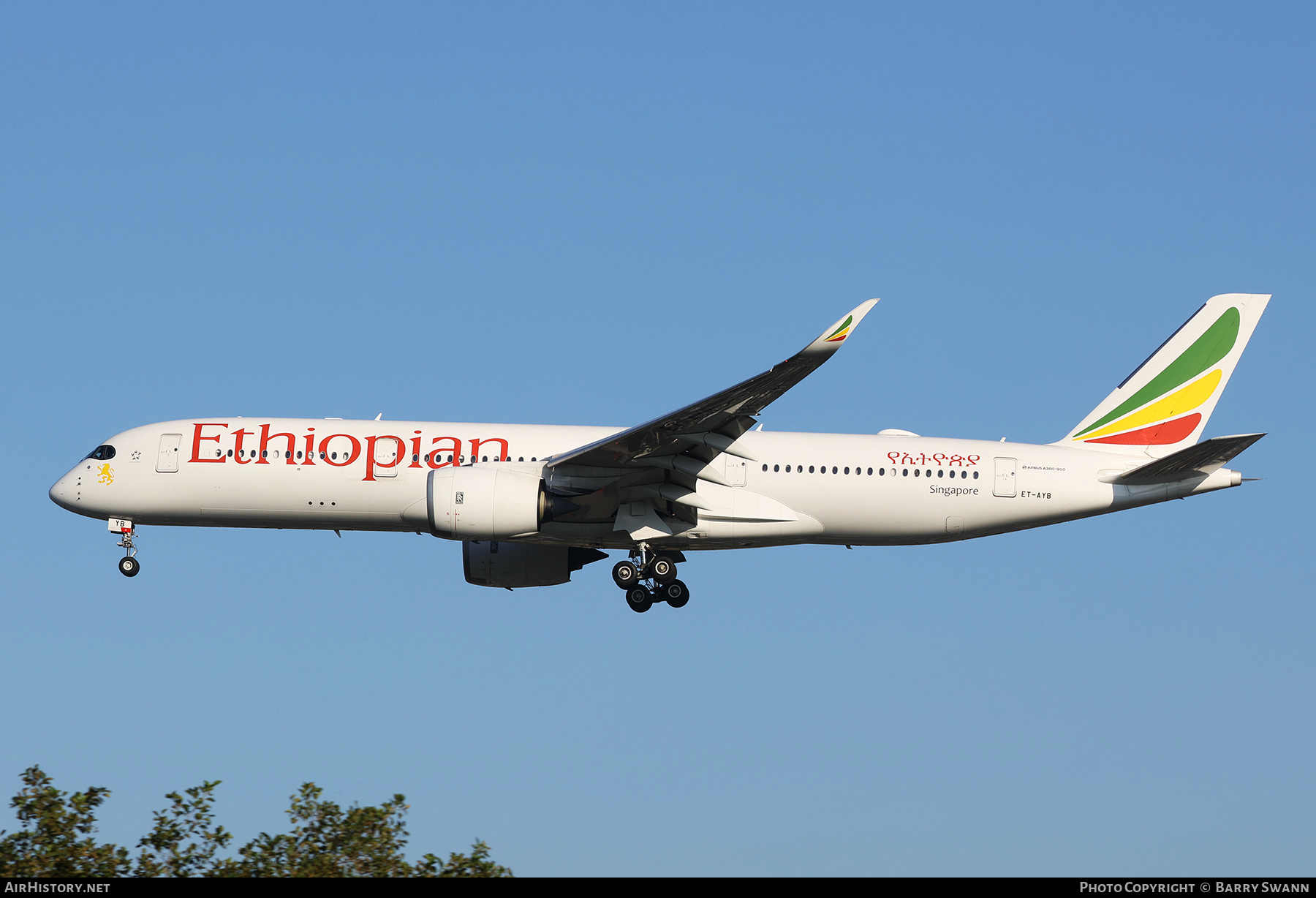 Aircraft Photo of ET-AYB | Airbus A350-941 | Ethiopian Airlines | AirHistory.net #600530