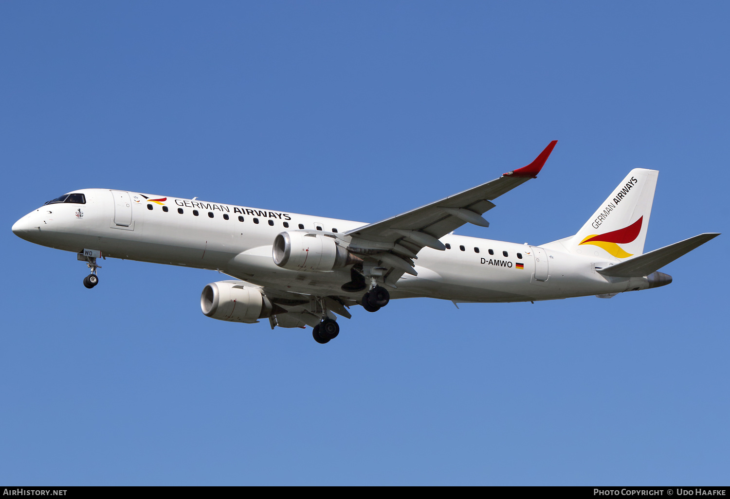 Aircraft Photo of D-AMWO | Embraer 190AR (ERJ-190-100IGW) | German Airways | AirHistory.net #600574