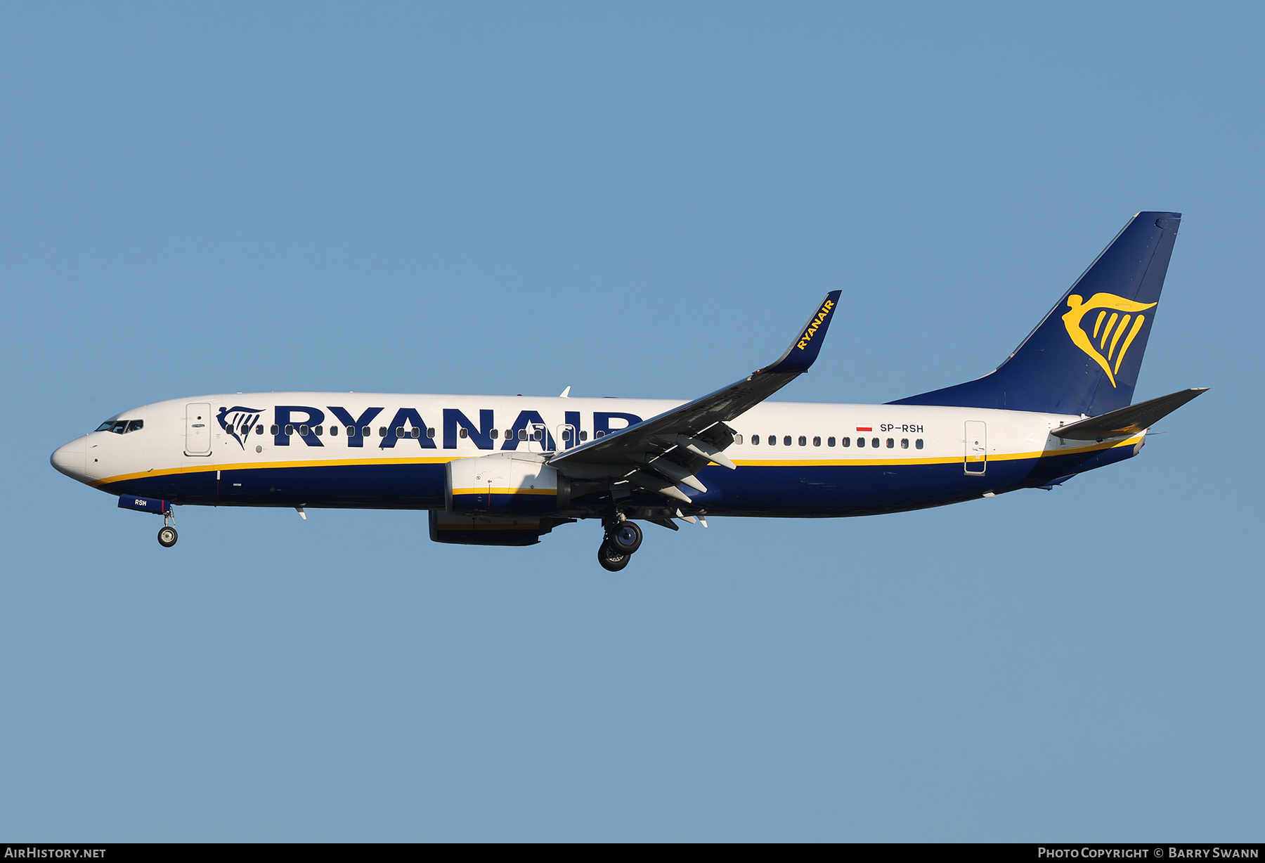 Aircraft Photo of SP-RSH | Boeing 737-8AS | Ryanair | AirHistory.net #600576