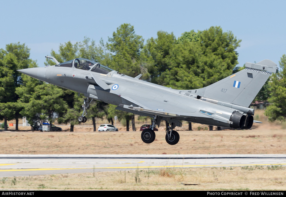 Aircraft Photo of 417 | Dassault Rafale EG | Greece - Air Force | AirHistory.net #601005