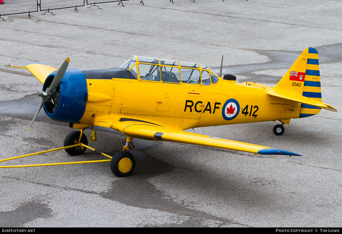 Aircraft Photo of C-FVMG / 20412 | North American Harvard Mk4 | Canada - Air Force | AirHistory.net #601055