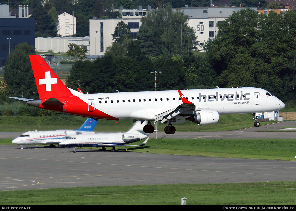 Aircraft Photo of HB-JVR | Embraer 190LR (ERJ-190-100LR) | Helvetic Airways | AirHistory.net #601088