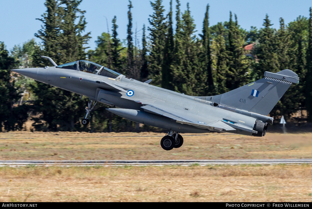 Aircraft Photo of 418 | Dassault Rafale EG | Greece - Air Force | AirHistory.net #601095