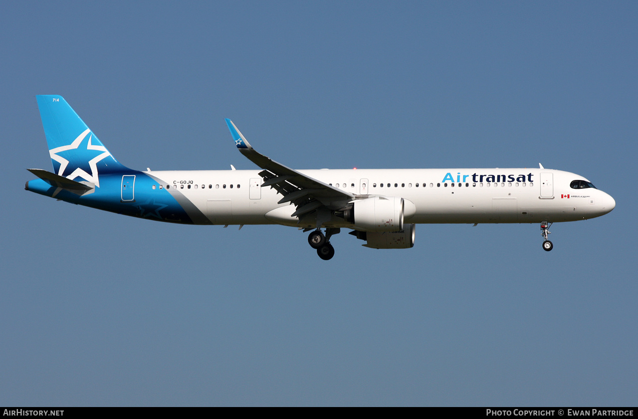 Aircraft Photo of C-GOJQ | Airbus A321-271NX | Air Transat | AirHistory.net #601308