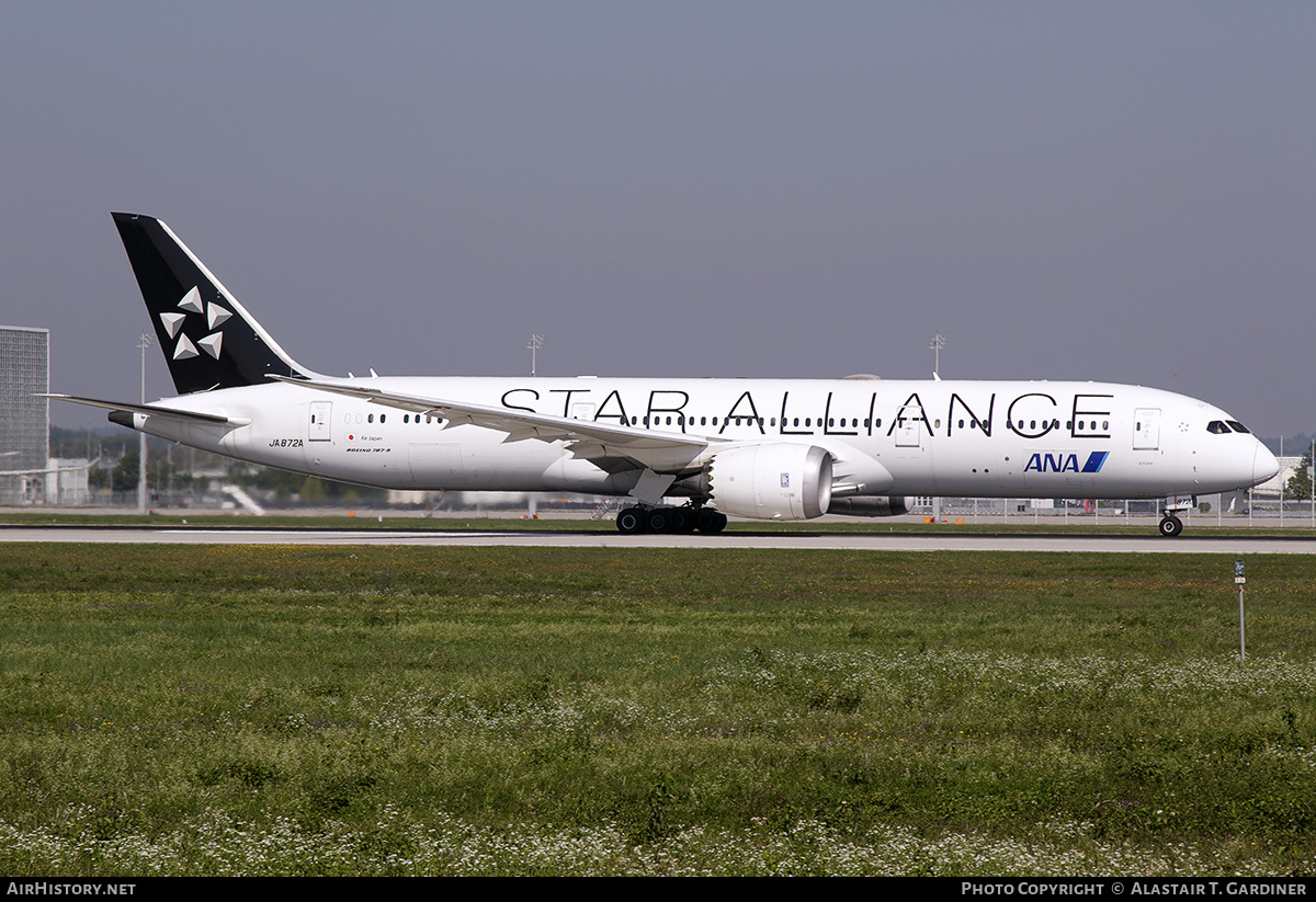 Aircraft Photo of JA872A | Boeing 787-9 Dreamliner | All Nippon Airways - ANA | AirHistory.net #601348