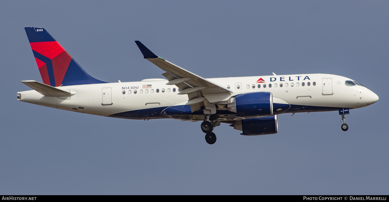 Aircraft Photo of N143DU | Airbus A220-171 (BD-500-1A10) | Delta Air Lines | AirHistory.net #601359