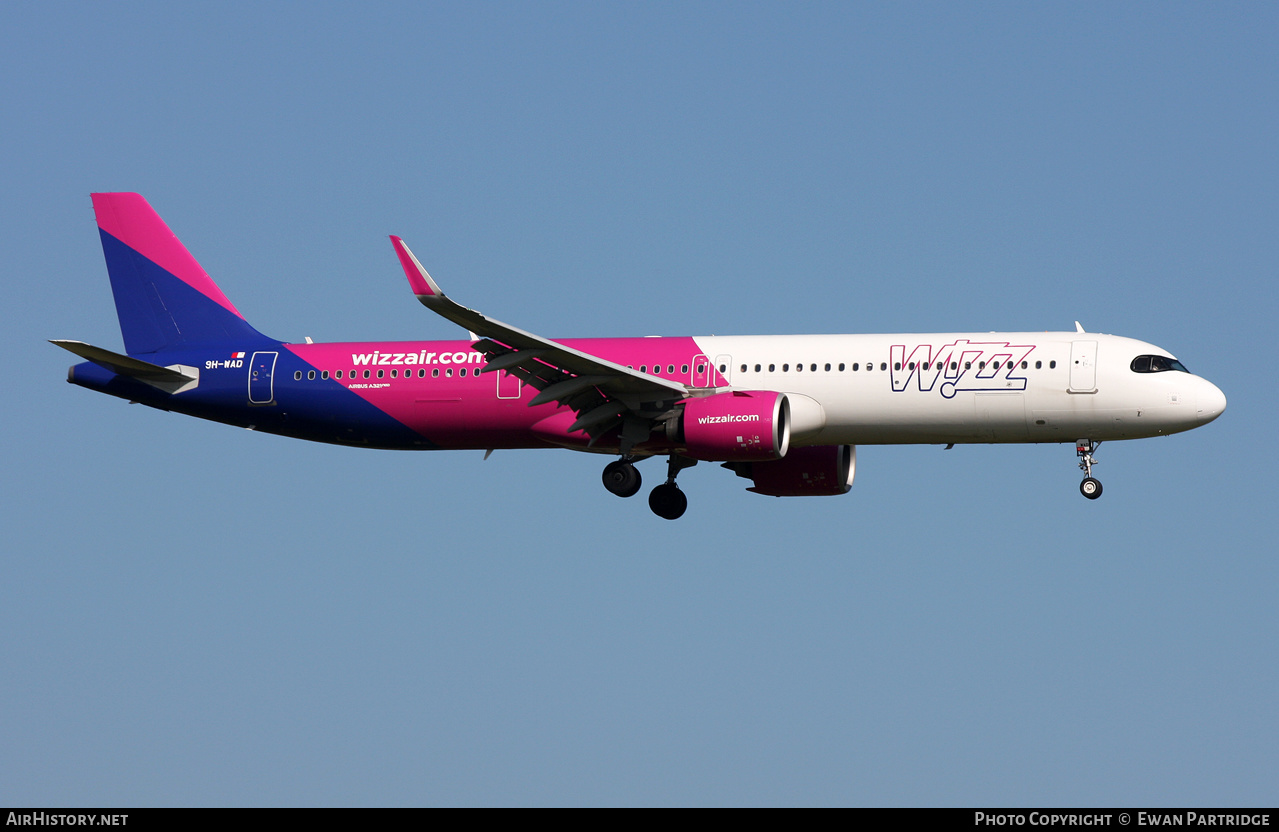 Aircraft Photo of 9H-WAD | Airbus A321-271NX | Wizz Air | AirHistory.net #601395