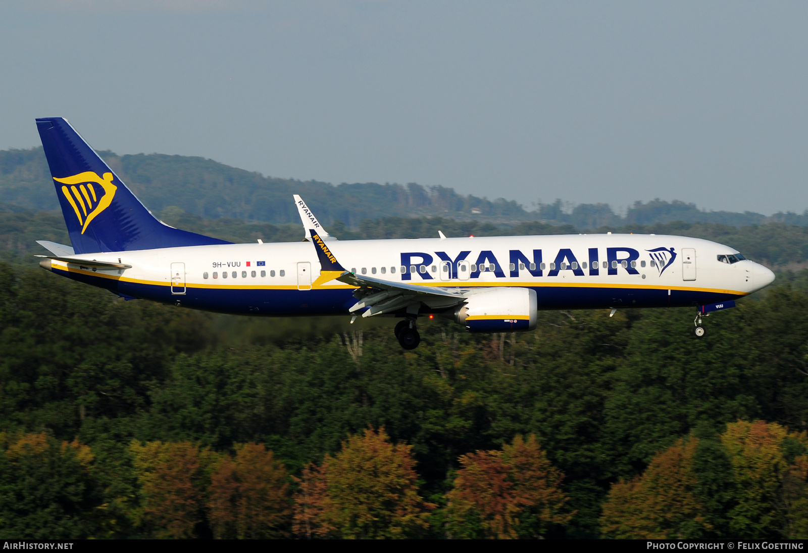 Aircraft Photo of 9H-VUU | Boeing 737-8200 Max 200 | Ryanair | AirHistory.net #601399