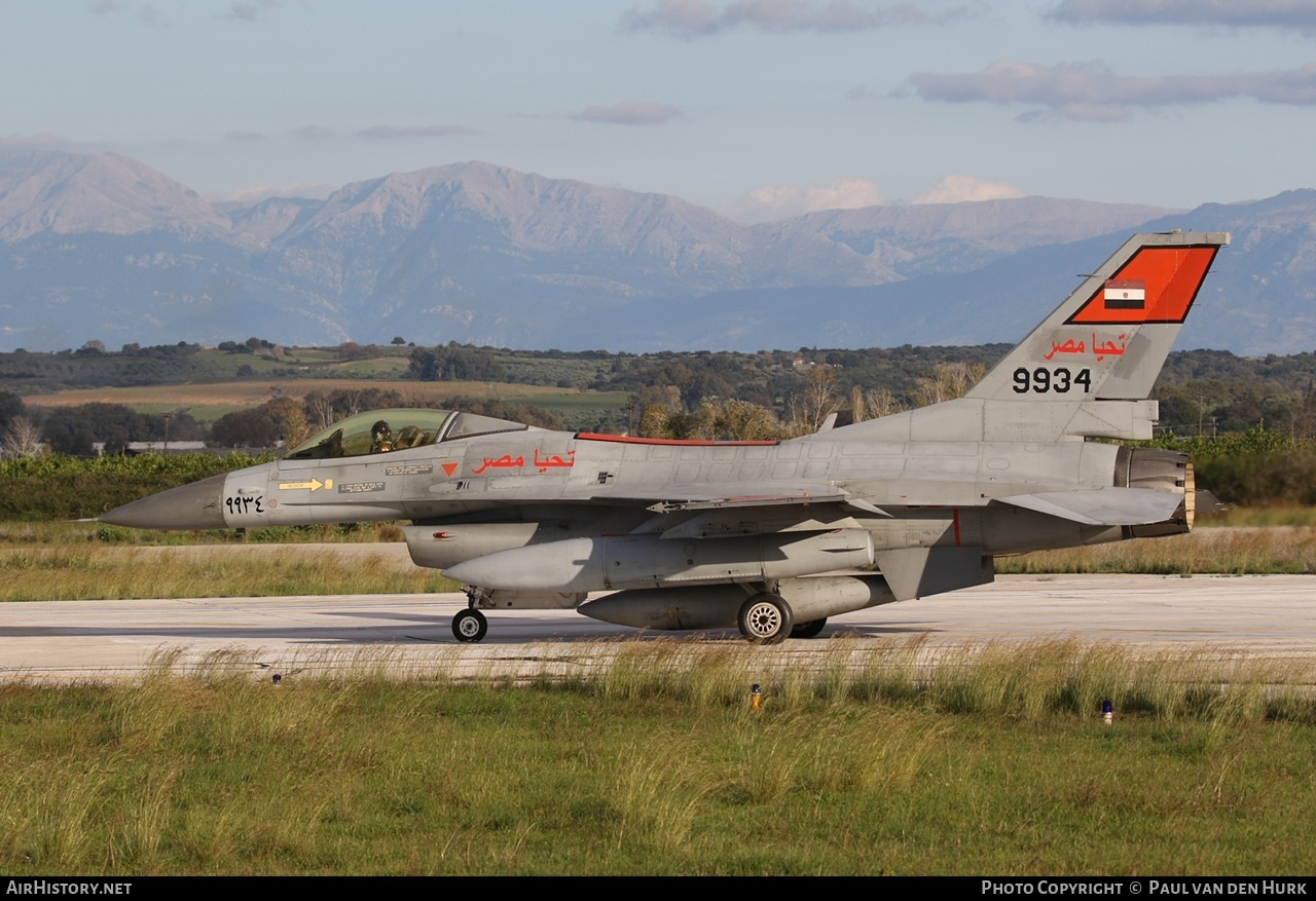 Aircraft Photo of 9934 / ۹۹۳٤ | General Dynamics F-16C Fighting Falcon | Egypt - Air Force | AirHistory.net #601432