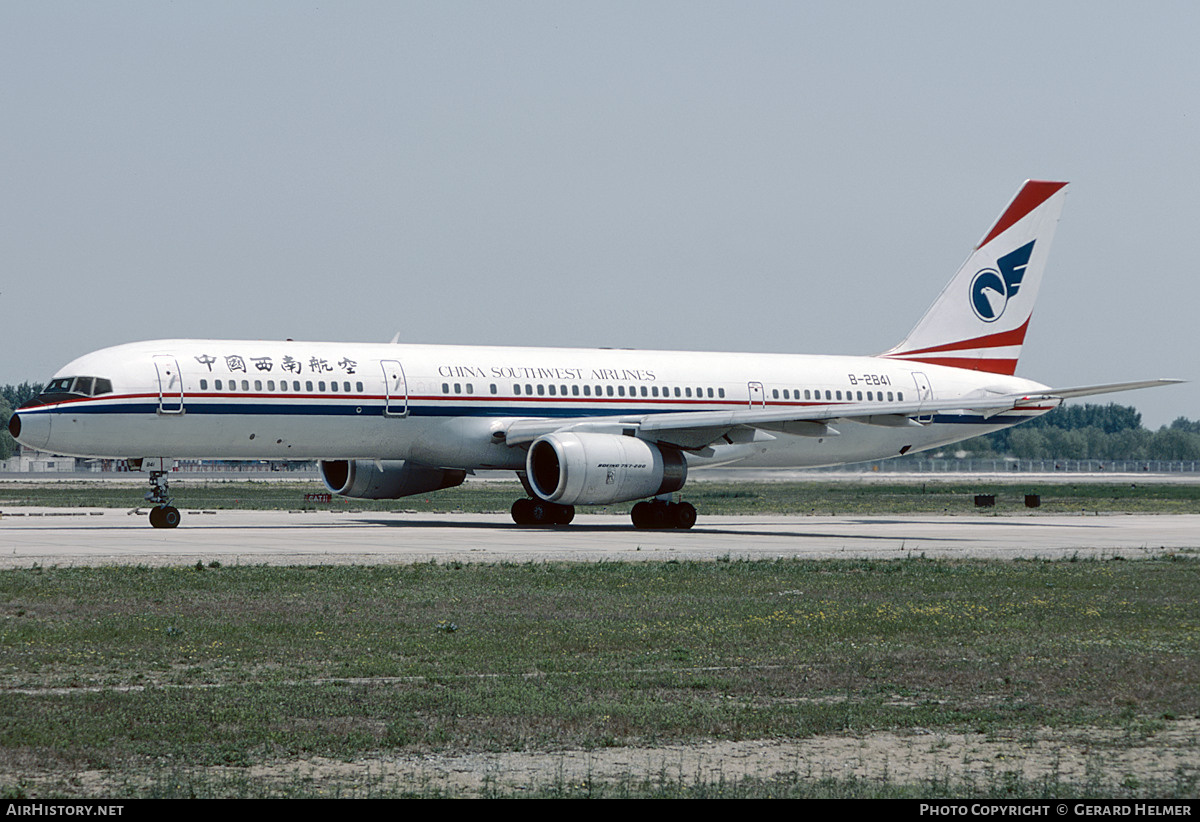 Aircraft Photo of B-2841 | Boeing 757-2Z0 | China Southwest Airlines | AirHistory.net #601485