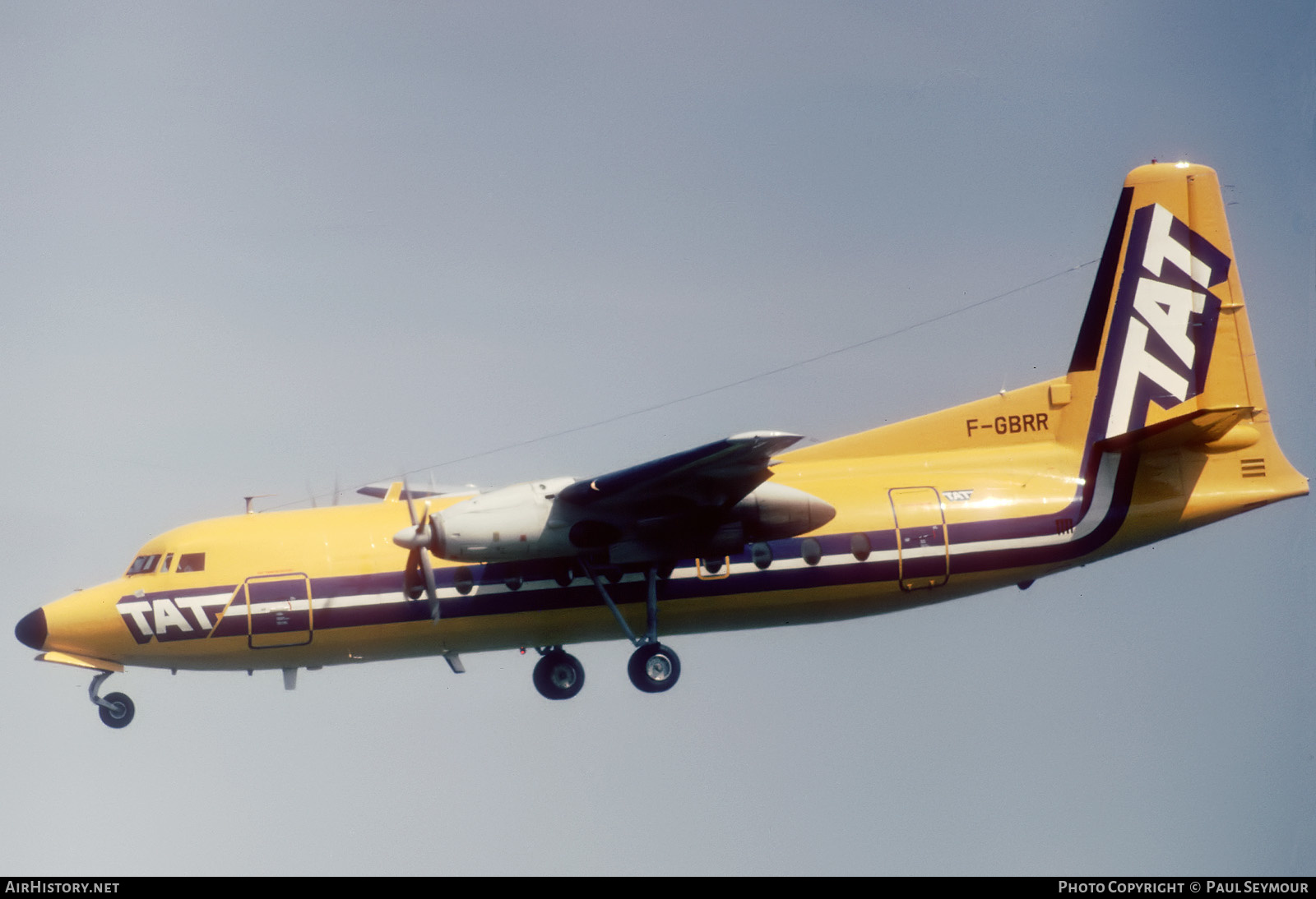 Aircraft Photo of F-GBRR | Fairchild F-27J | TAT - Touraine Air Transport | AirHistory.net #601520