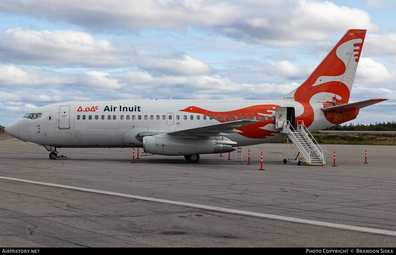 Aircraft Photo of C-GAIG | Boeing 737-2S2C/Adv | Air Inuit | AirHistory.net #601655