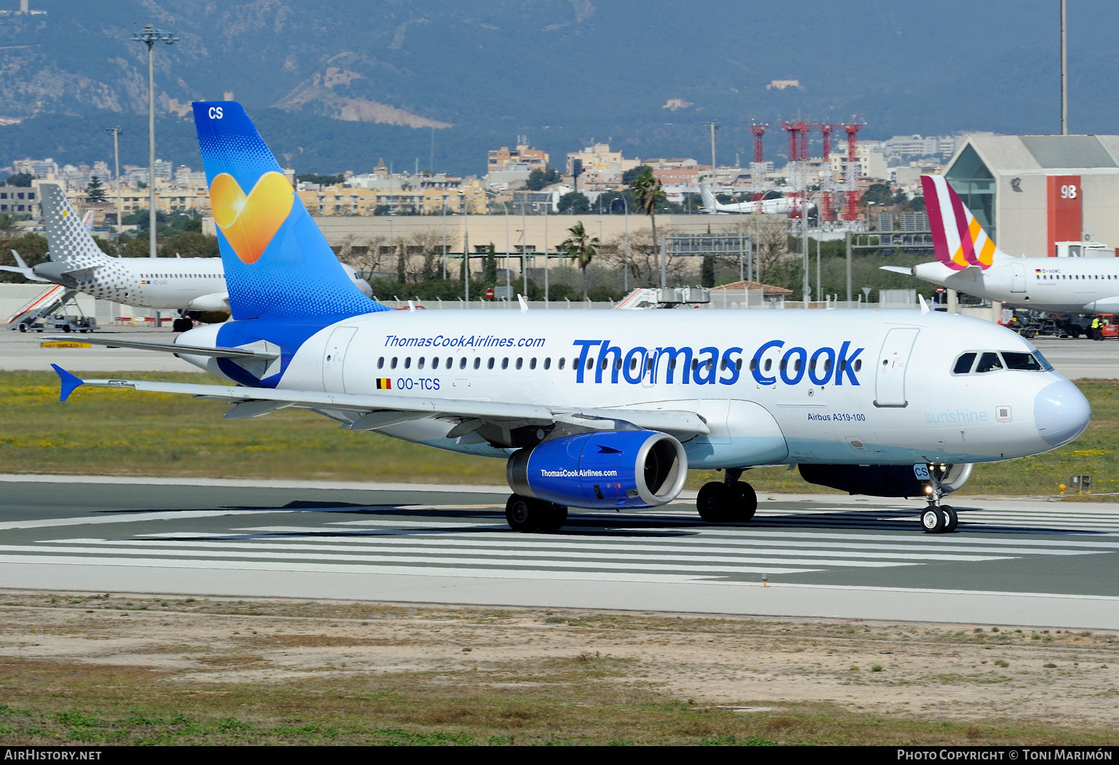 Aircraft Photo of OO-TCS | Airbus A319-132 | Thomas Cook Airlines | AirHistory.net #601787