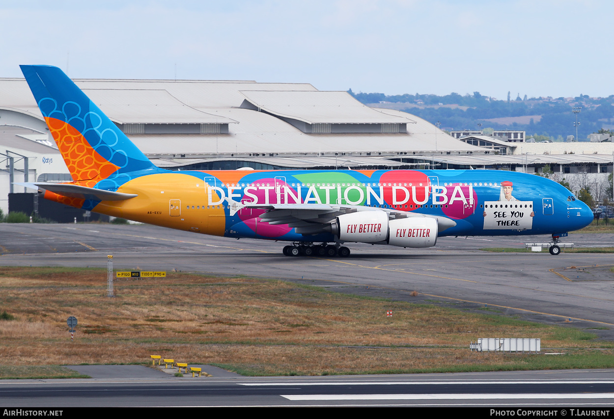 Aircraft Photo of A6-EEU | Airbus A380-861 | Emirates | AirHistory.net #601935