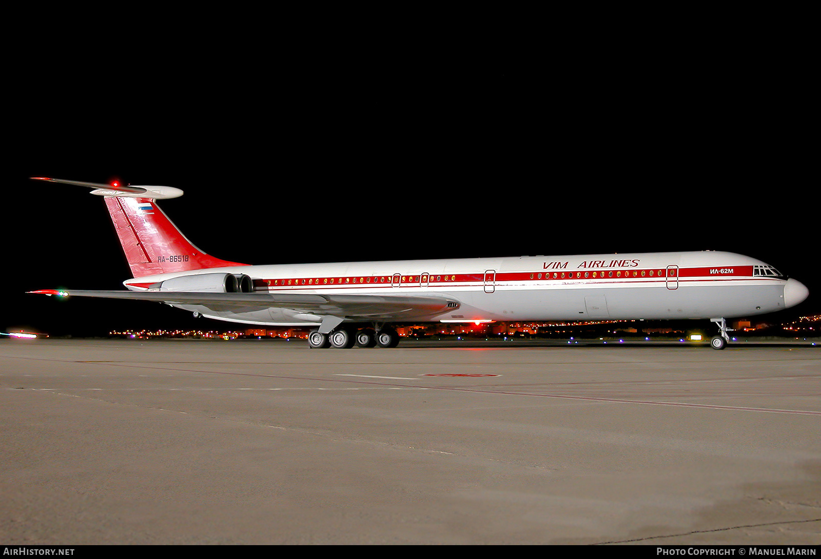 Aircraft Photo of RA-86518 | Ilyushin Il-62M | VIM Airlines | AirHistory.net #602058