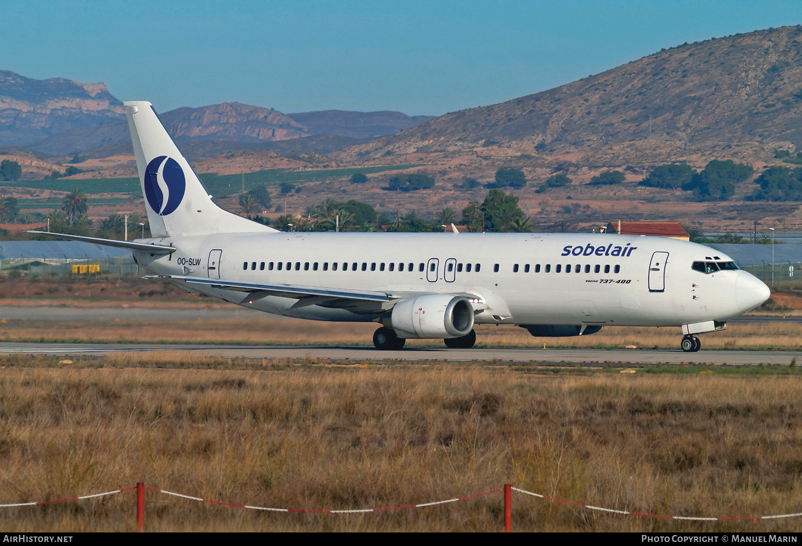 Aircraft Photo of OO-SLW | Boeing 737-448 | Sobelair | AirHistory.net #602081