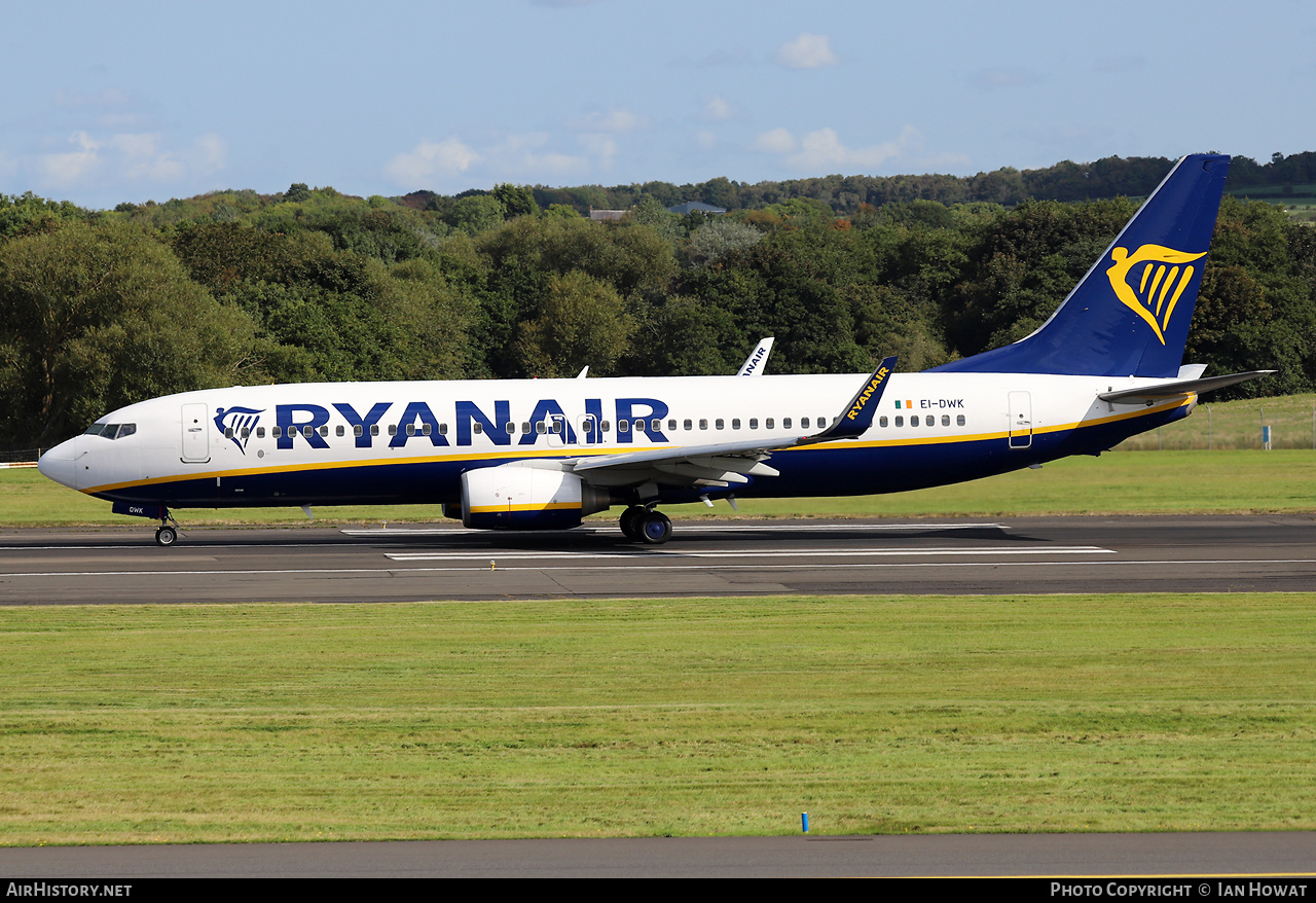 Aircraft Photo of EI-DWK | Boeing 737-8AS | Ryanair | AirHistory.net #602184