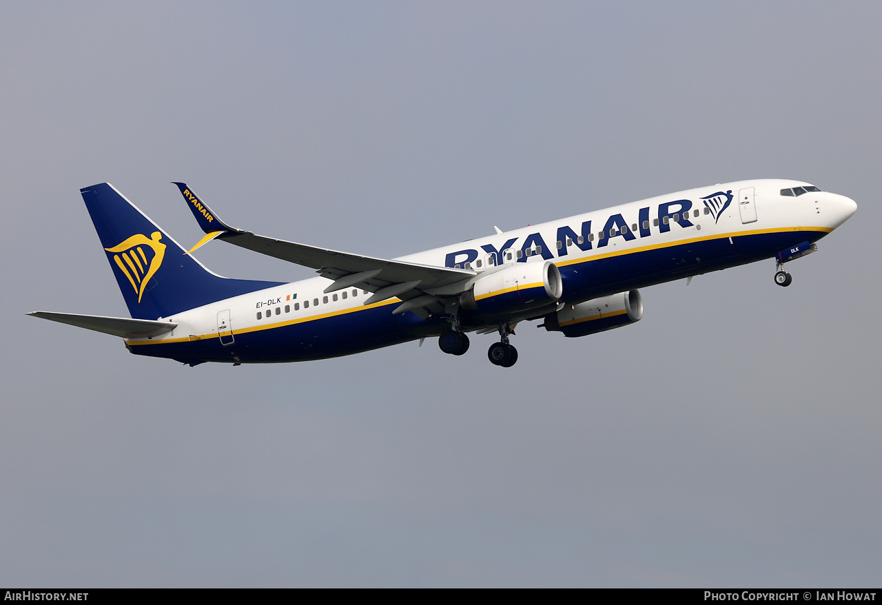 Aircraft Photo of EI-DLK | Boeing 737-8AS | Ryanair | AirHistory.net #602189