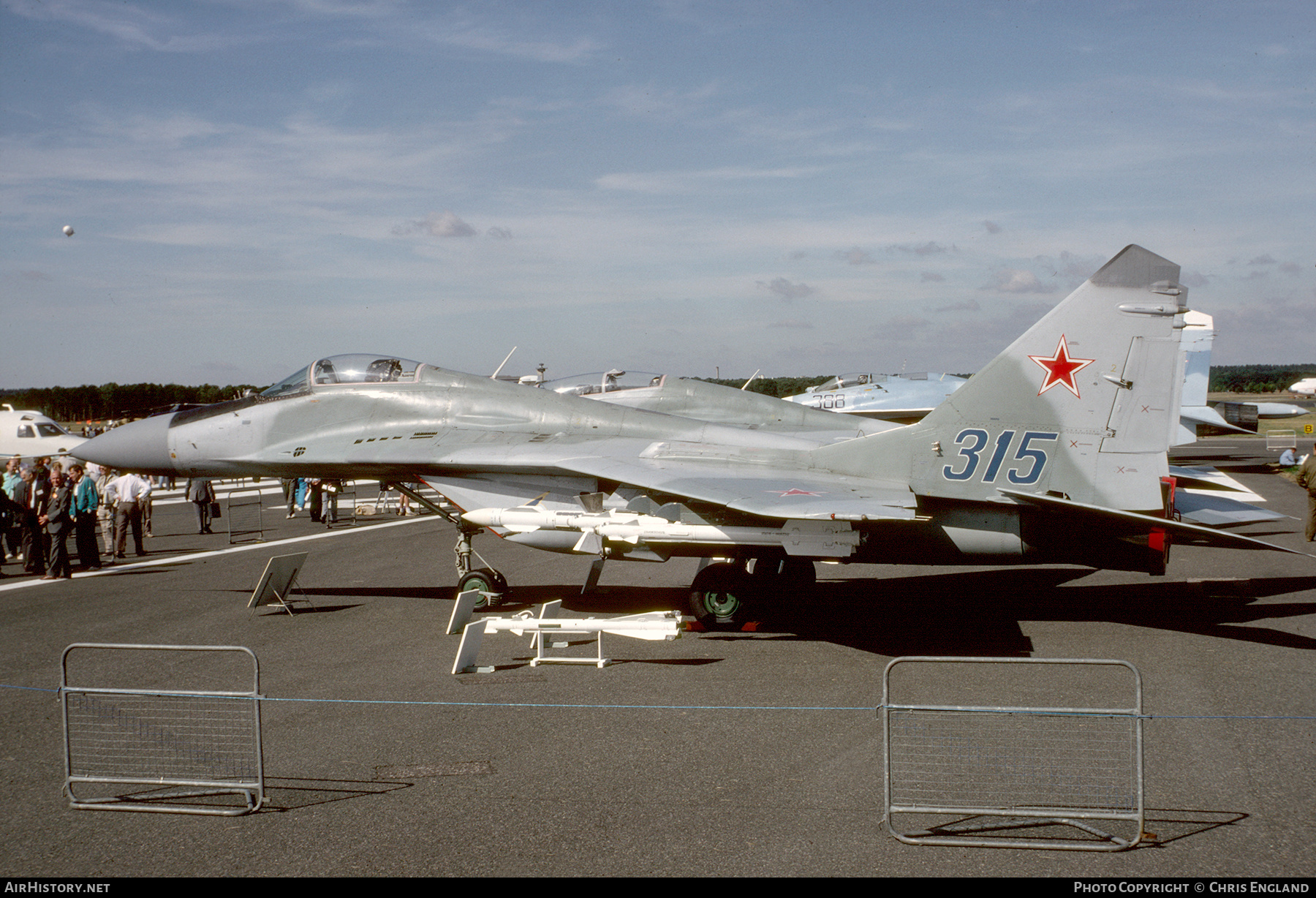 Aircraft Photo of 315 blue | Mikoyan-Gurevich MiG-29A (9-12A) | Soviet Union - Air Force | AirHistory.net #602233