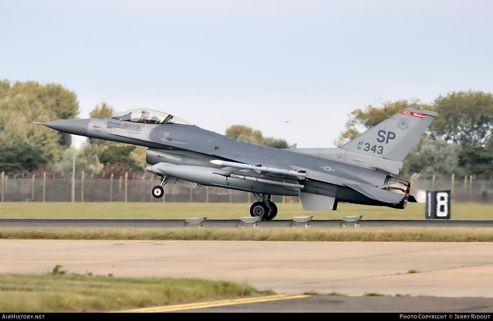 Aircraft Photo of 91-0343 / AF91-343 | General Dynamics F-16CM Fighting Falcon | USA - Air Force | AirHistory.net #602281