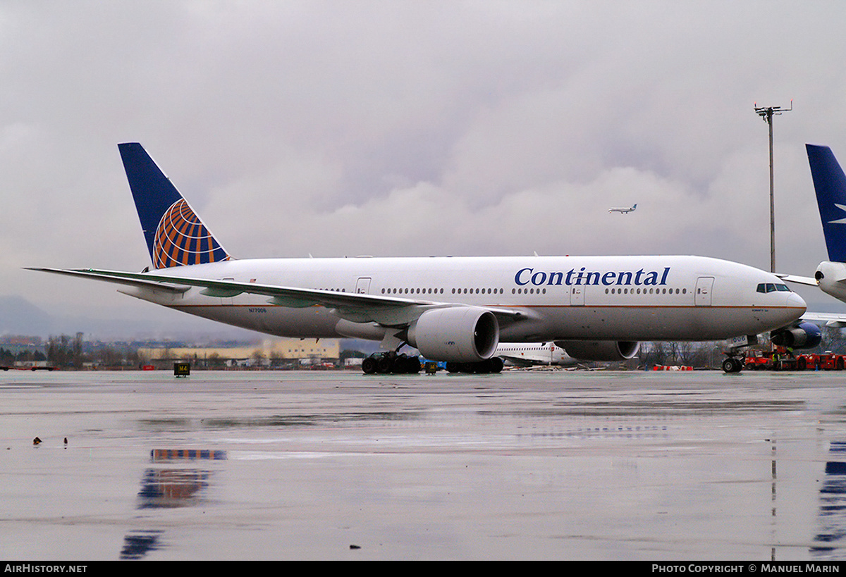 Aircraft Photo of N77006 | Boeing 777-224/ER | Continental Airlines | AirHistory.net #602373