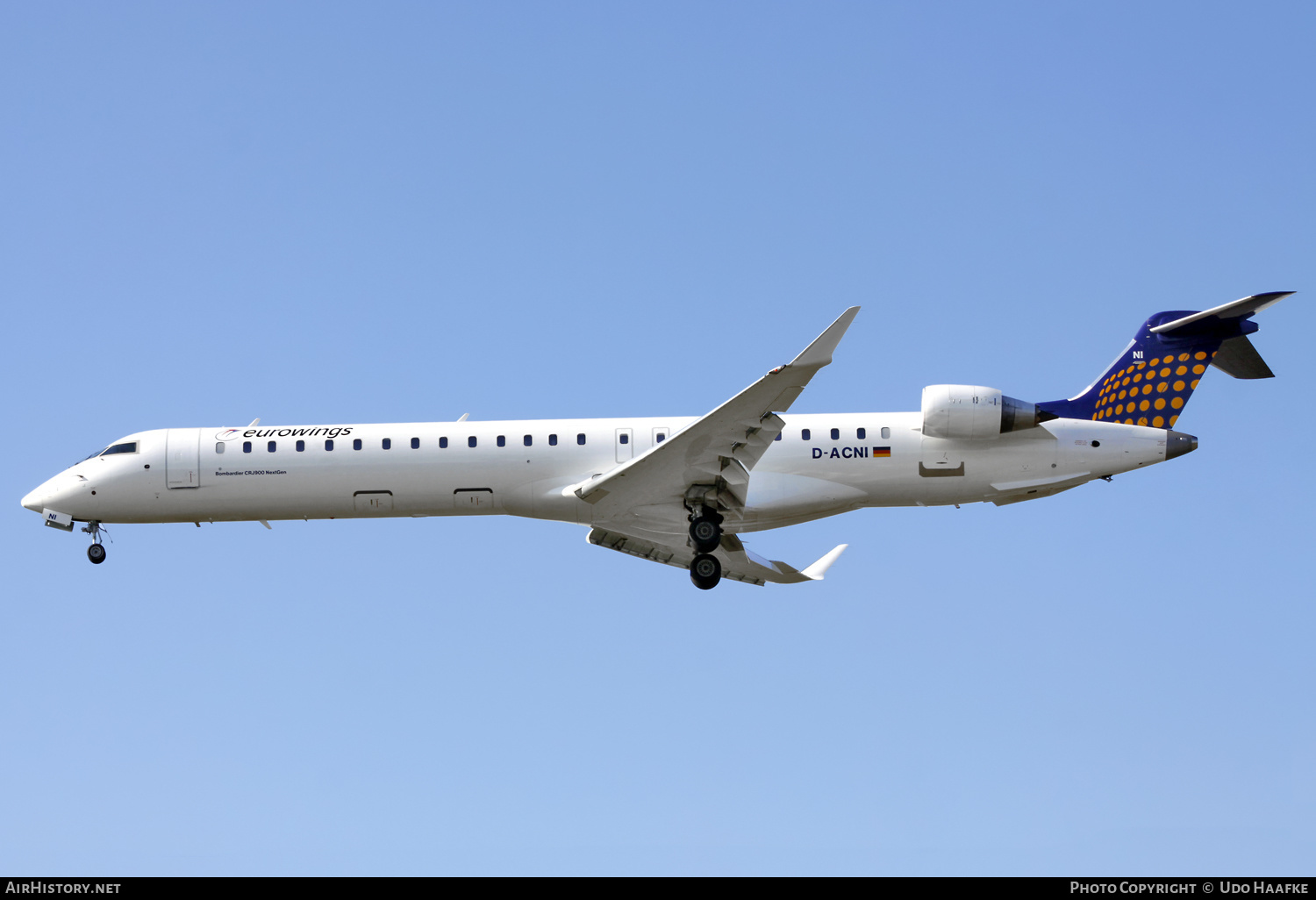 Aircraft Photo of D-ACNI | Bombardier CRJ-900LR NG (CL-600-2D24) | Eurowings | AirHistory.net #602631
