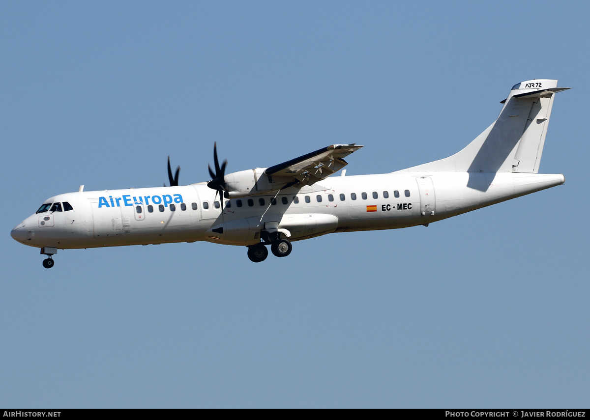 Aircraft Photo of EC-MEC | ATR ATR-72-500 (ATR-72-212A) | Air Europa | AirHistory.net #602653