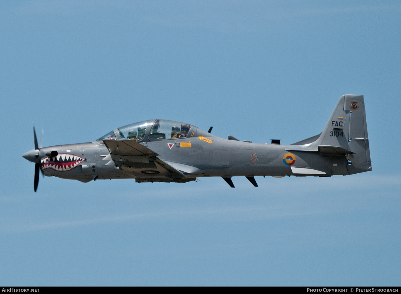 Aircraft Photo of FAC3104 | Embraer A-29B Super Tucano | Colombia - Air Force | AirHistory.net #602744