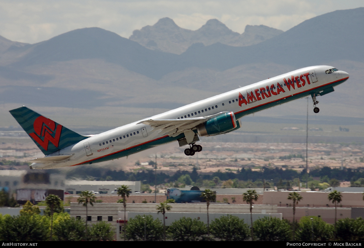 Aircraft Photo of N913AW | Boeing 757-225 | America West Airlines | AirHistory.net #602807