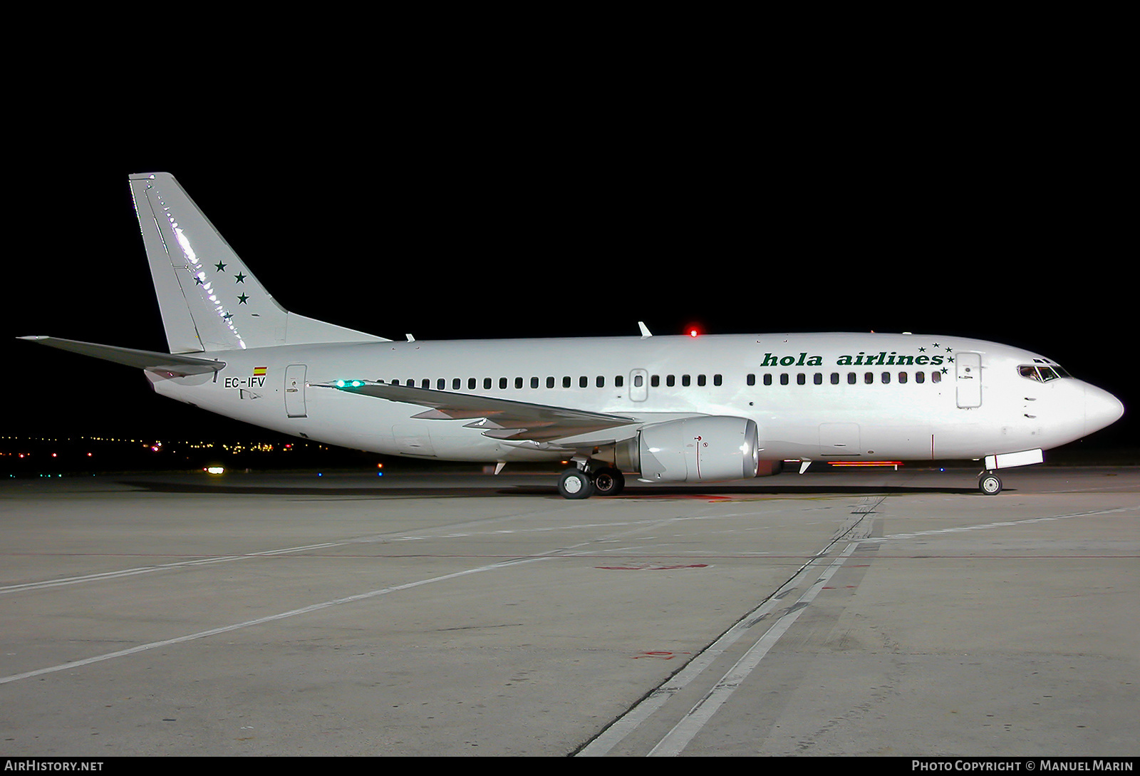 Aircraft Photo of EC-IFV | Boeing 737-33A | Hola Airlines | AirHistory.net #602827